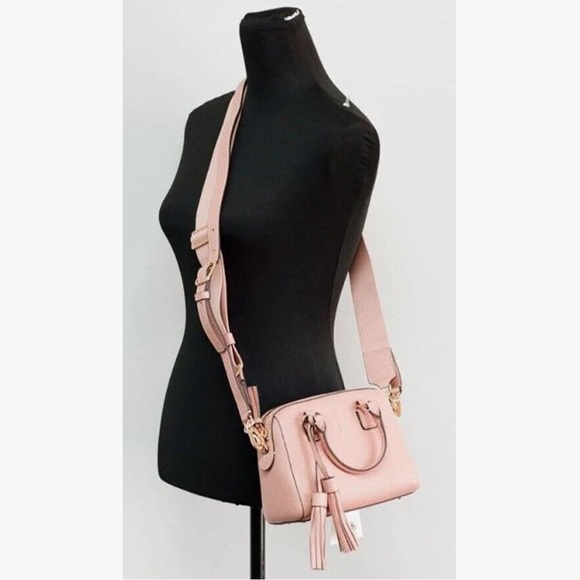 Tory Burch Thea Mini Web Satchel Pink Moon - Picture 3 of 17